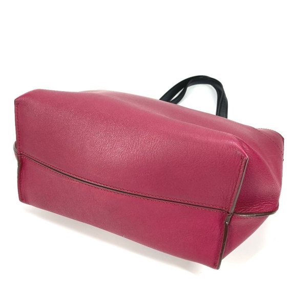 FENDI 8BH262 Bicolor All-in-one Shopping Tote Bag Shoulder Leather Men's Wome... - Picture 6 of 16